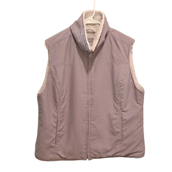 Sonoma Faux Shearling Lined Fall/Winter Vest Lavender Size L - Picture 1 of 7